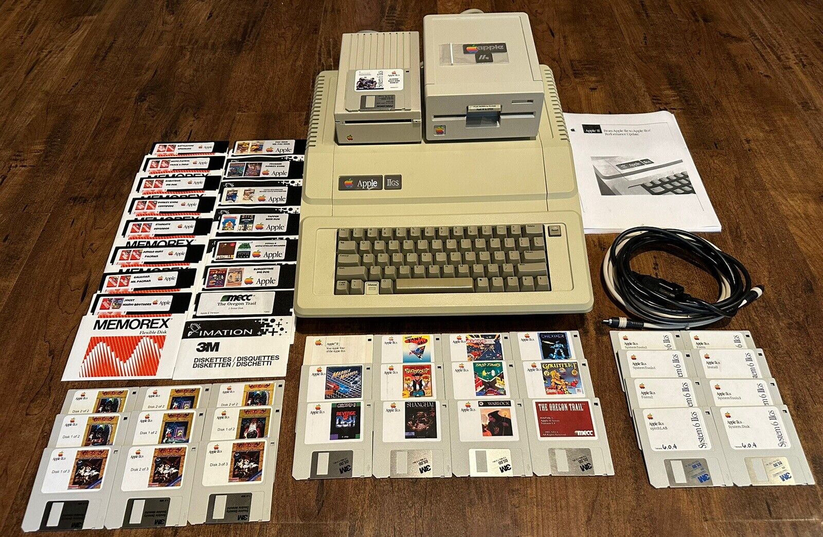 Vintage Apple IIe Upgrade to Stealth IIGS Computer A2S6000 3.5/5.25” Drives *GR8