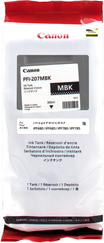 Canon PFI-207MBK Matt Black Ink Cartridge IPF680 IPF685 IPF780 IPF785