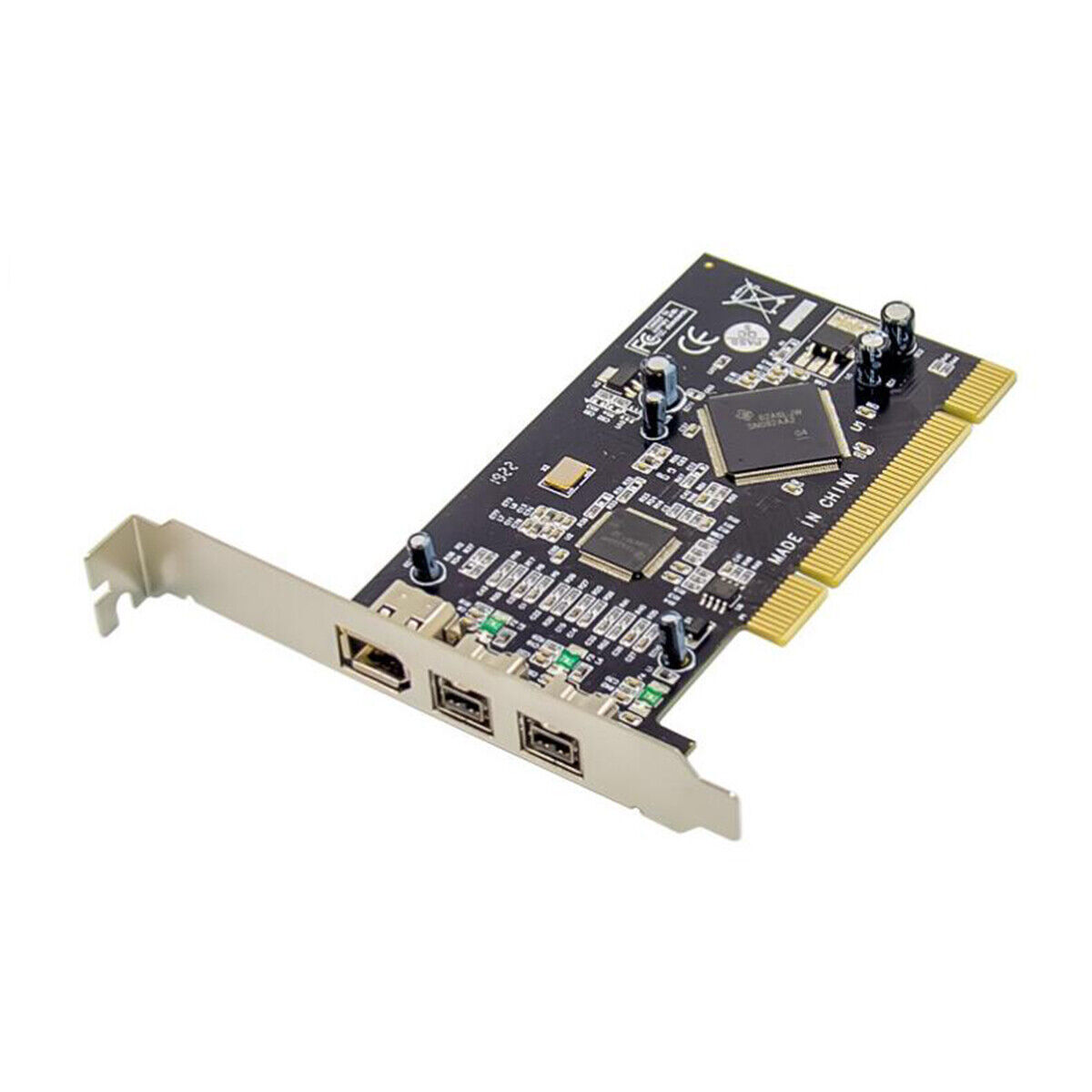 3Ports 2x1394B+1x1394A Firewire400/800 PCI 32bit Adapter Card TI Chip with Cable