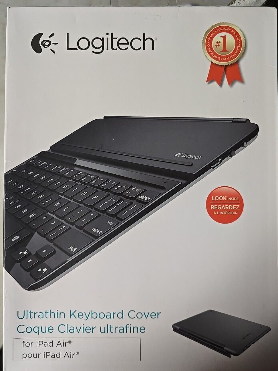 Logitech Wireless Bluetooth Ultrathin Keyboard Cover i5 for iPad Air NIB