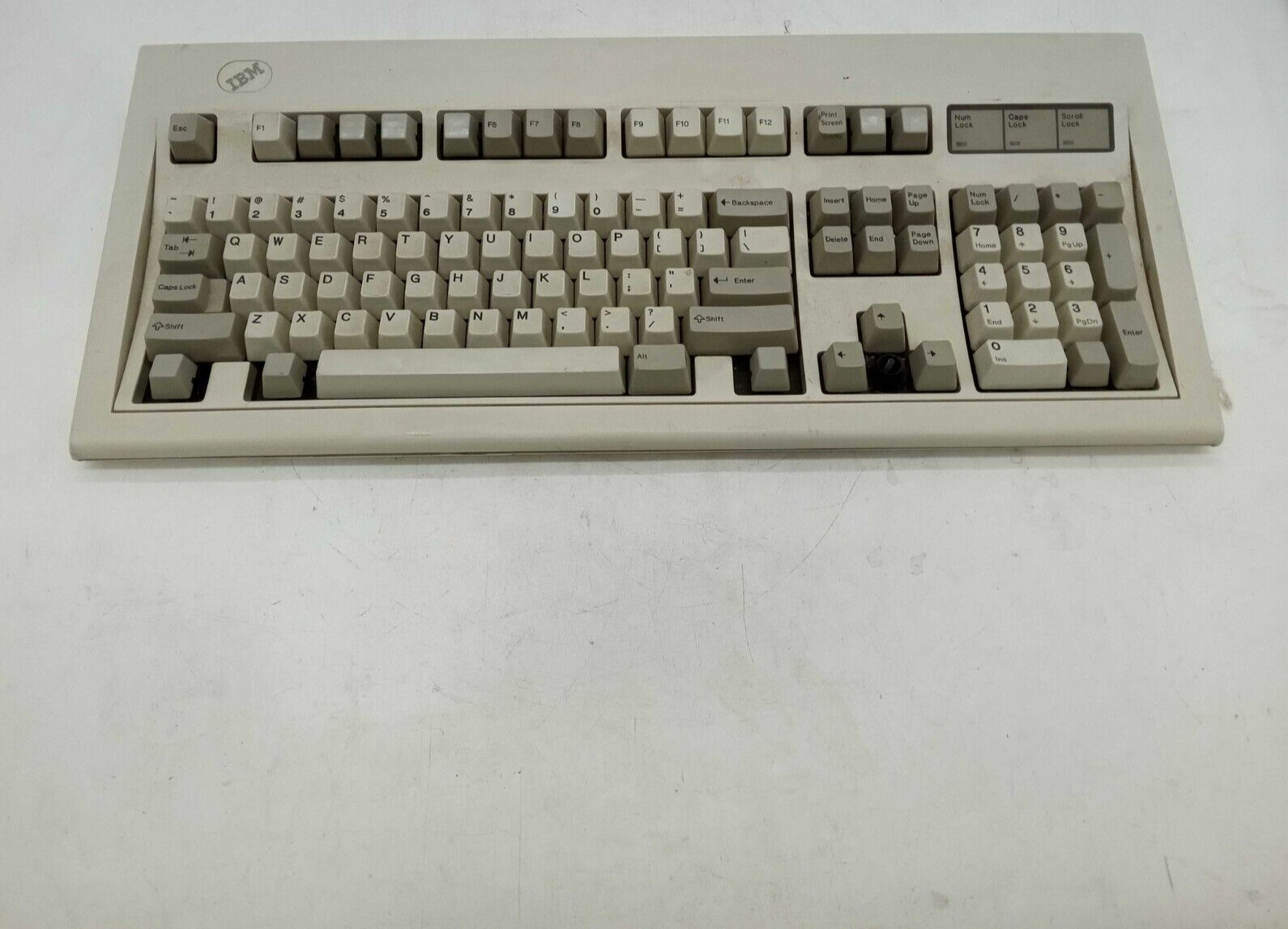 Vintage IBM Model Keyboard (missing cord, missing keycaps, missing a key)