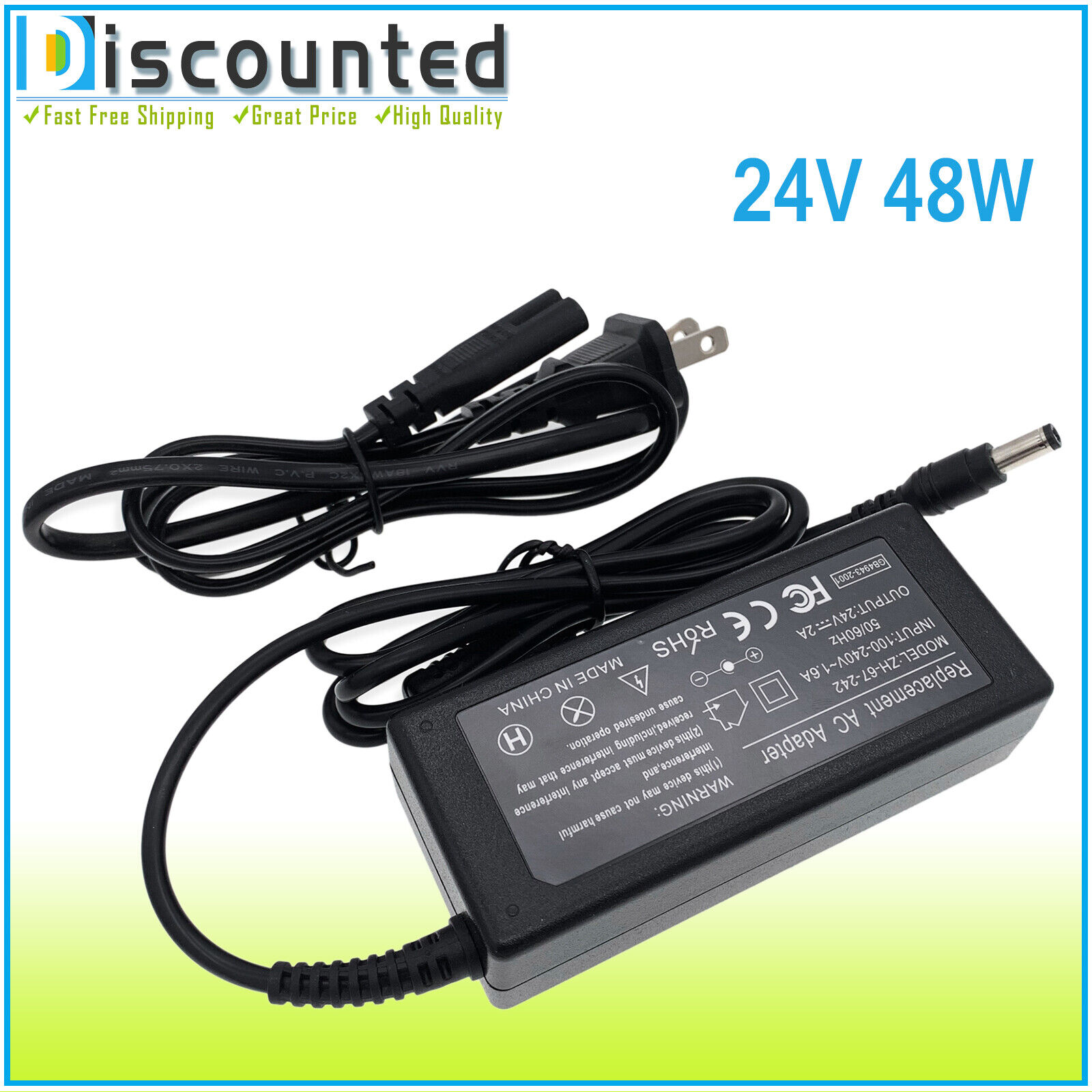 24V AC DC Switching Adapter Power Charger For LED Strip Light/CCTV 5.5mm*2.5mm