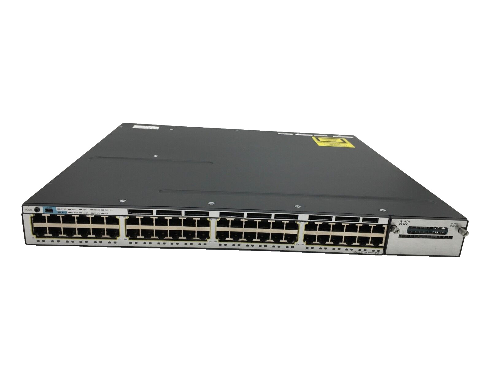Cisco WS-C3750X-48PF-L 48-Port PoE Gigabit Switch C3KX-FAN-23CFM 3750X Catalyst