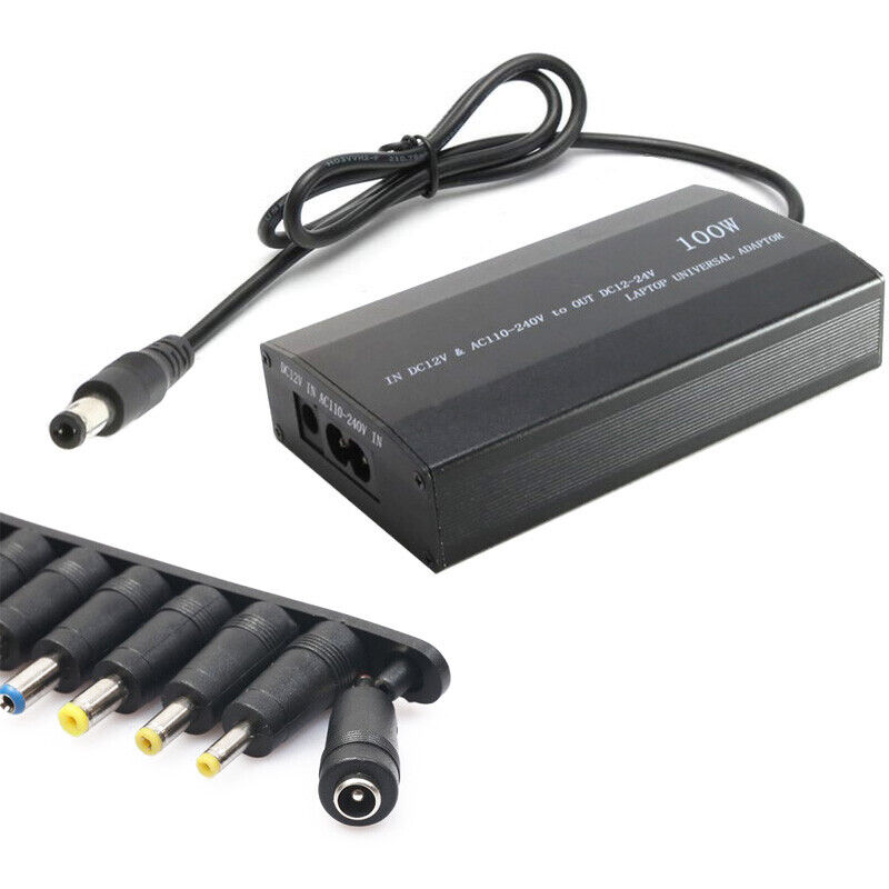 Universal Notebook Power Supply Laptop USB Charger W/ Car Adapter 100W