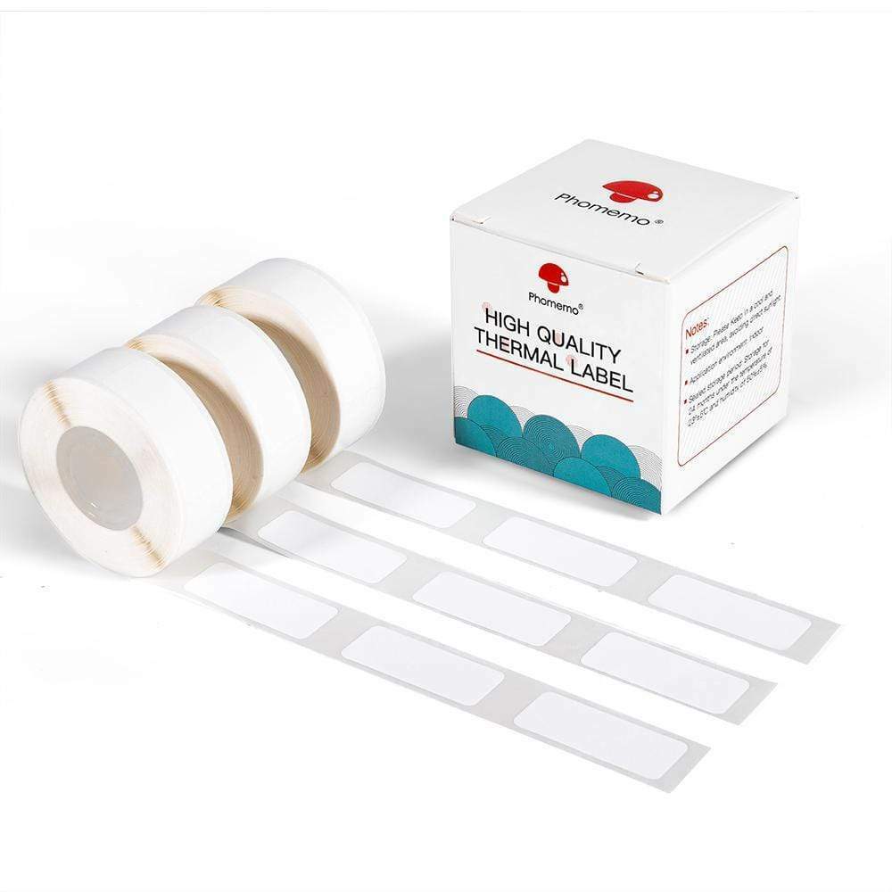 Phomemo 3 Rolls  Adhesive Thermal Paper Sticker Label for Phomeme D30 Printer