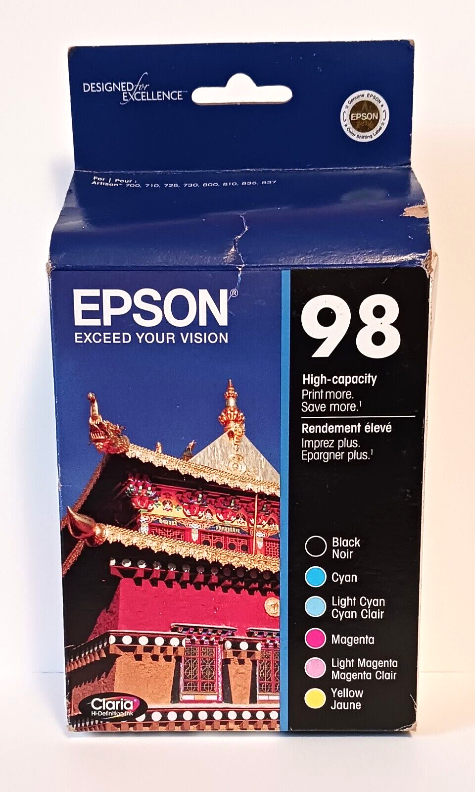 Epson 98 Genuine Ink Set 6 Pack Date: 2015