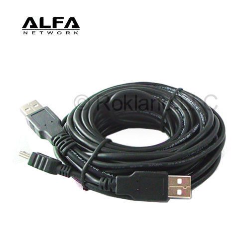 ALFA 8m/24 feet OEM Dual-Y Connector USB Extension Cable for AWUS036H AWUS036NH