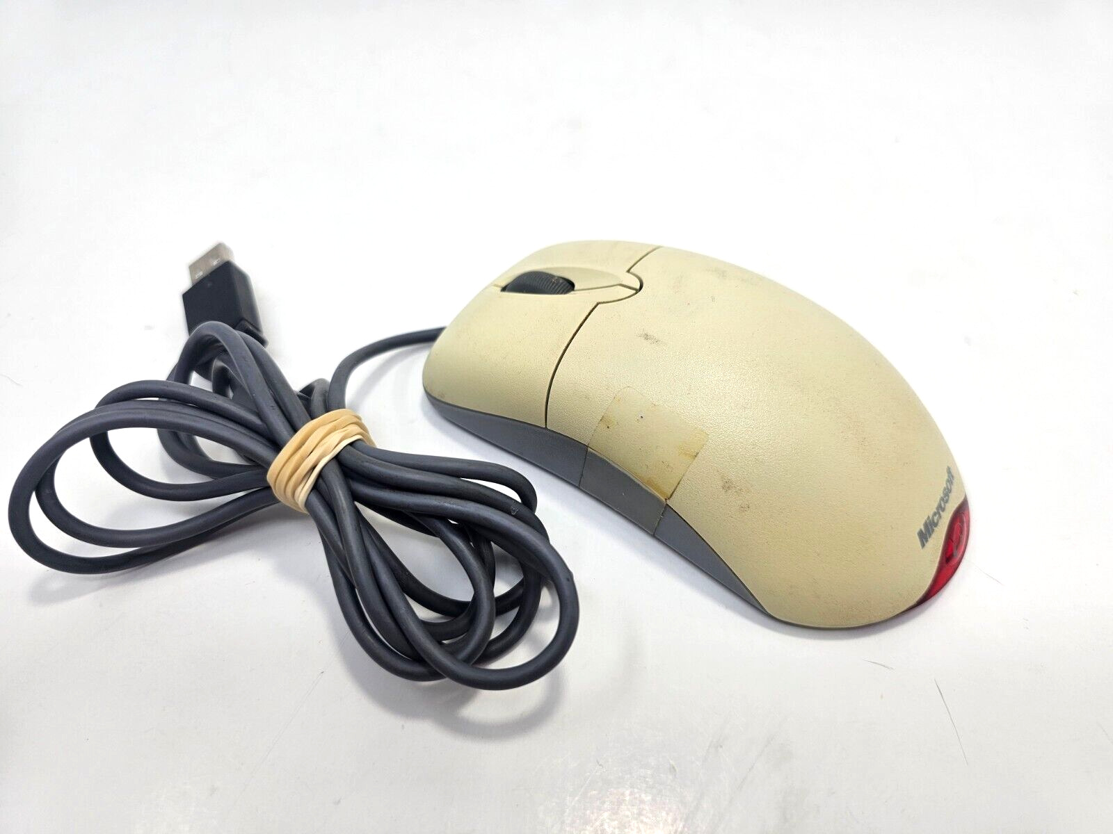 Vintage Microsoft Wheel Mouse Optical USB and PS/2 Compatible OEM X08-71118