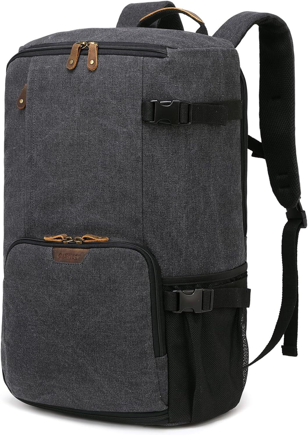 G-FAVOR Travel Backpack 40L, Vintage Canvas Rucksack Convertible Duffel Bag... 
