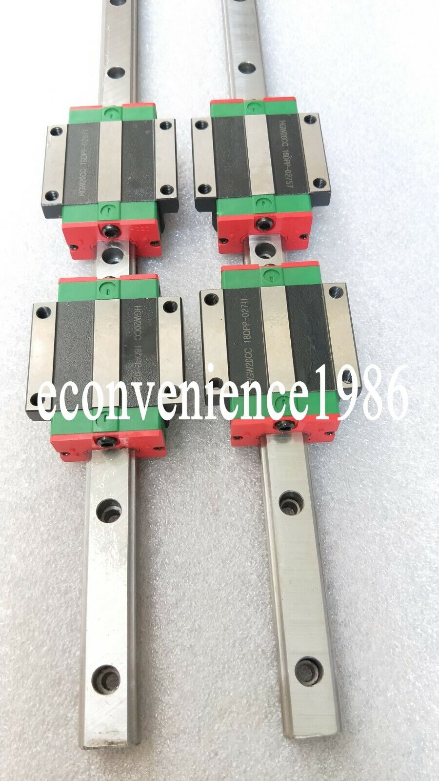 4 pcs HGR20-500mm Linear rail & 8 pcs HGW20CC Block Bearing