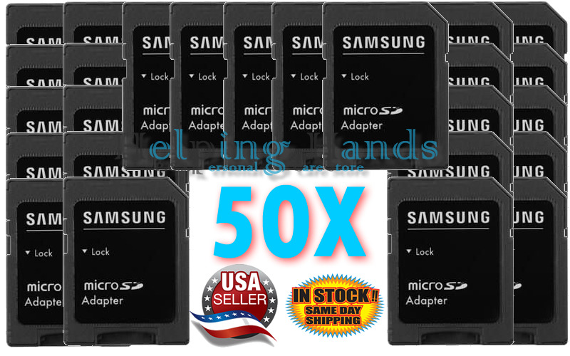 50 x OEM Samsung microSD micro SD to SD SDHC Adapter fit 4GB 8GB 16GB 32GB 64GB