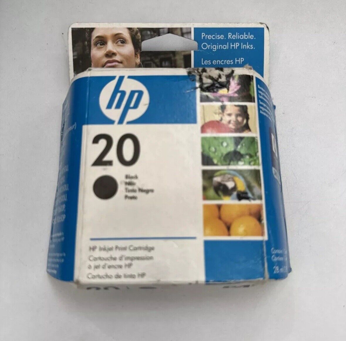Genuine HP 20 Black Ink Cartridge Sealed Box New Old Stock Exp 06