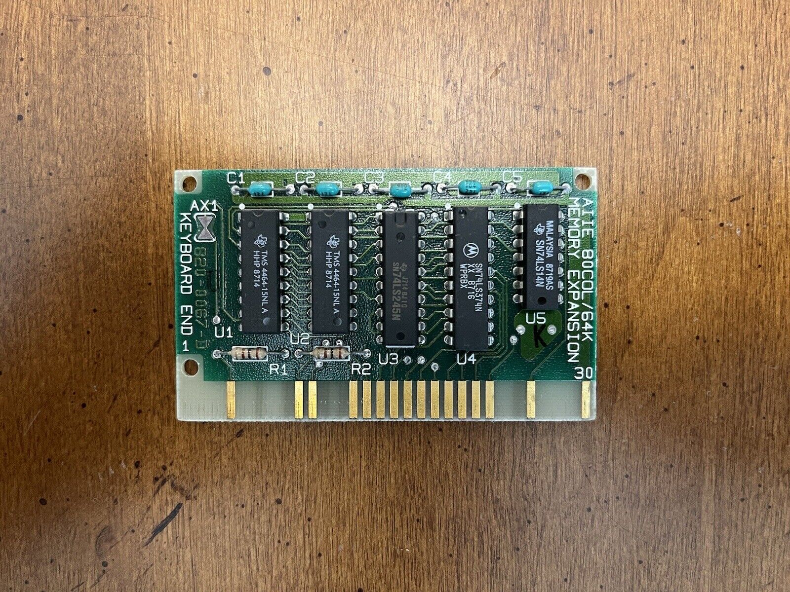 Apple IIe Enhanced 80COL/64K Memory Expansion Card 64K RAM & 80 Column Text