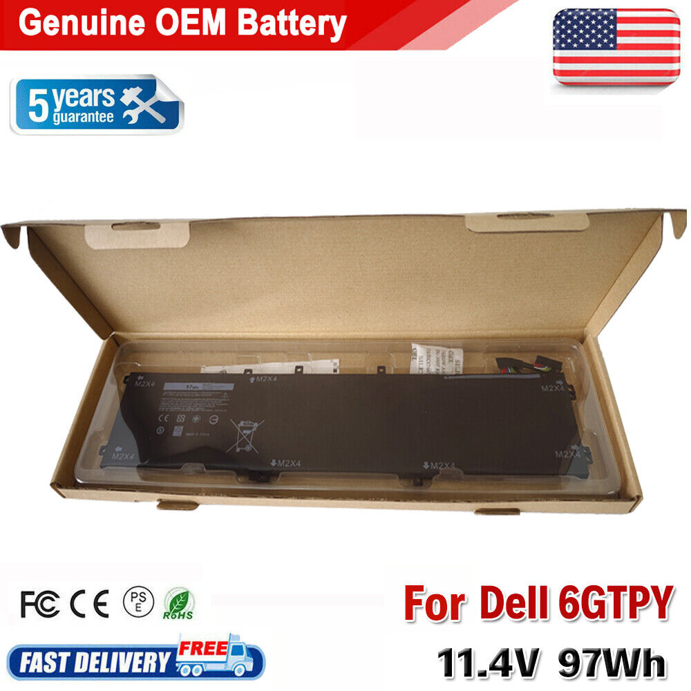 OEM 6GTPY Battery for Dell XPS 15 9570 9560 9550 7590 Precsion 5530 5520 5510