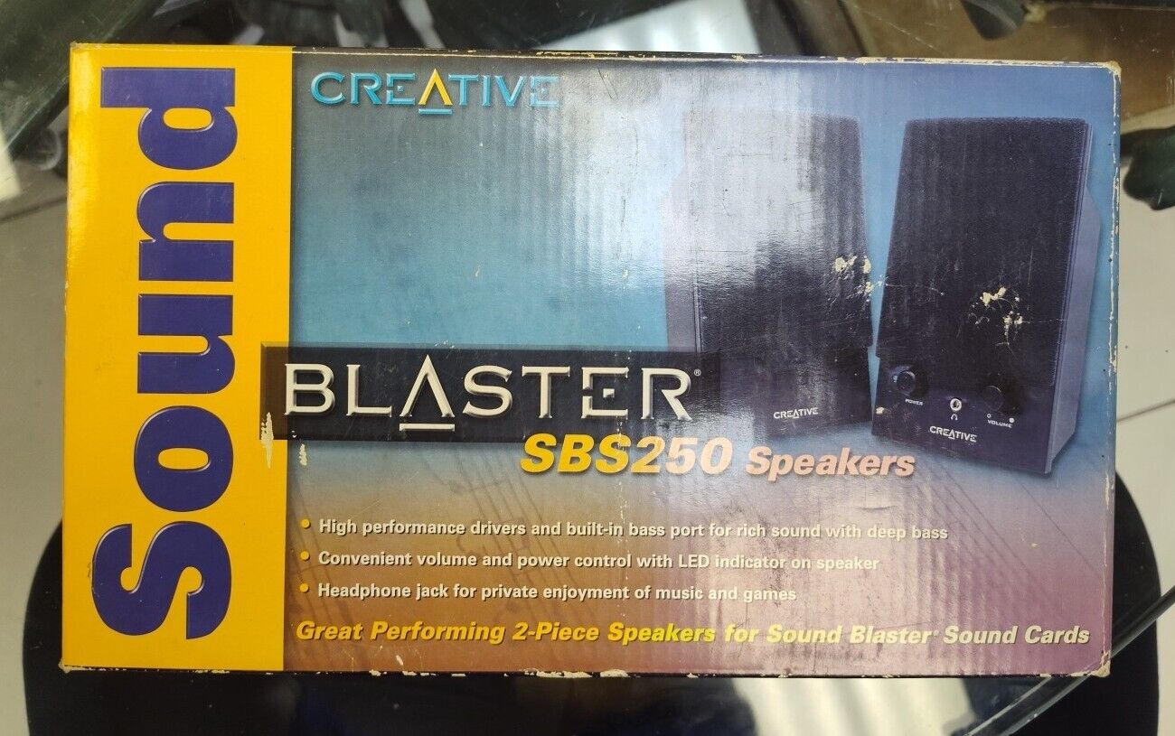 Creative Labs SBS250 Sound Blaster Computer Speakers  ( New Open Box )  [35]