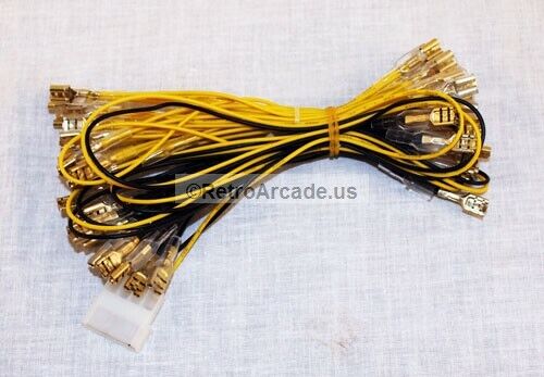 Jamma / Mame voltage power wiring harness for LED Pushbuttons by RetroArcade.us