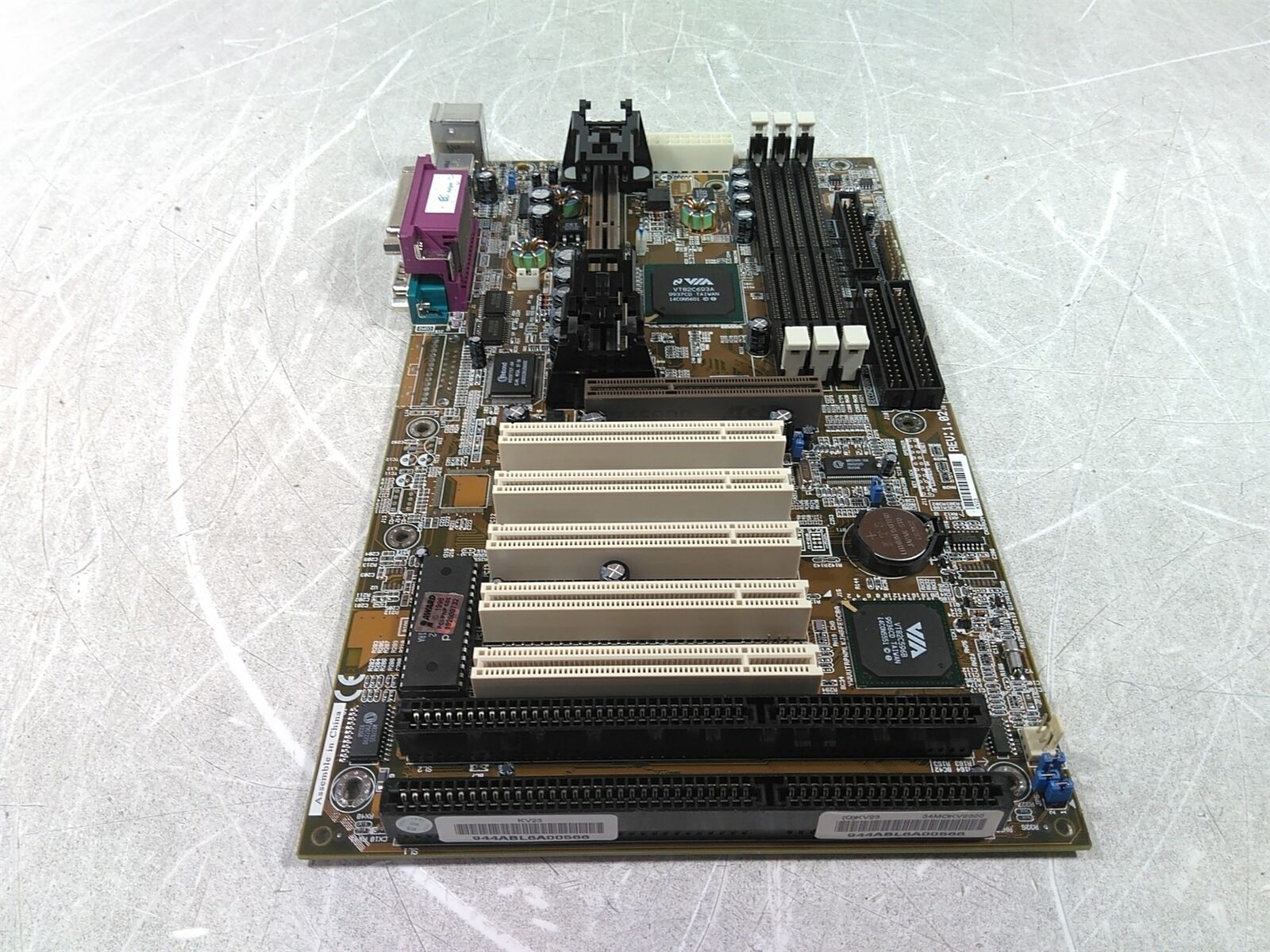 ENPC KV23 Slot Retro Gaming Motherboard NO CPU NO RAM 5x PCI 2x ISA Slots 