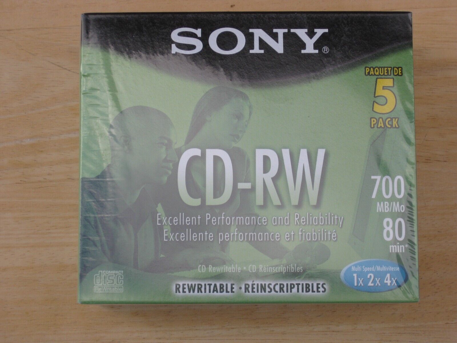 Sony CD-RW New-Factory Sealed, Package of Five