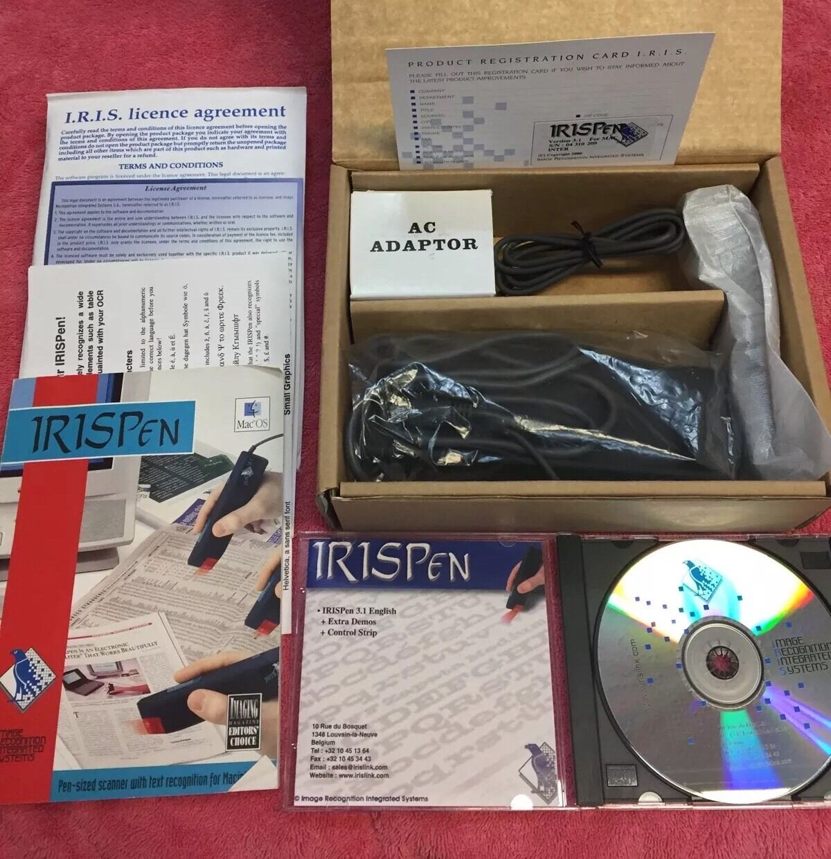 Iris Pen Scanner Text Recognition 3.1 AP311X For MAC OS CD Manual New Vintage