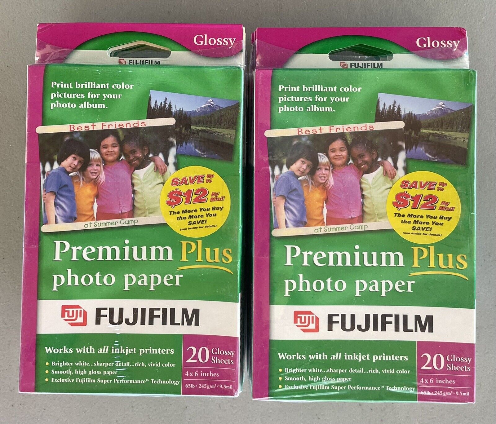 FujiFilm Premium Plus Photo Paper 200  Glossy Sheets  4X6 Inches InkJet
