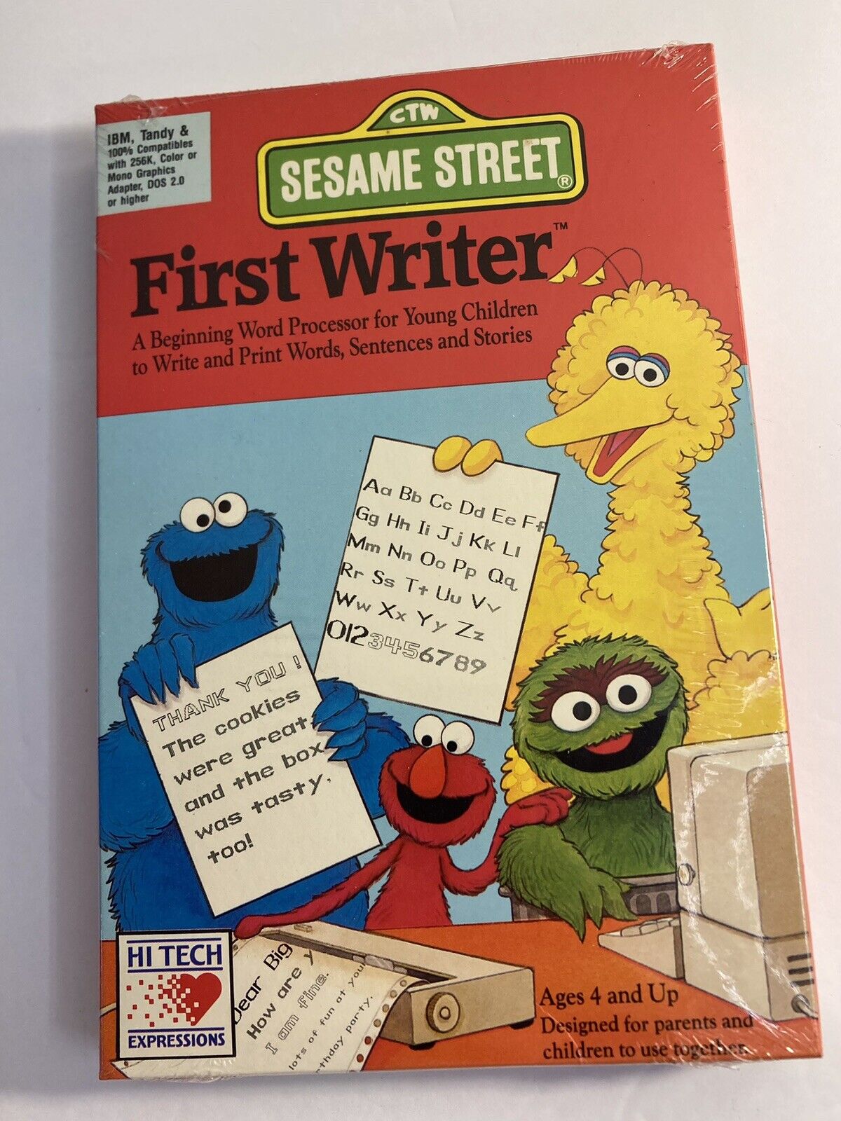 New Sealed 1980’s Sesame Street First Writer  4 Yr. & Up IBM Tandy
