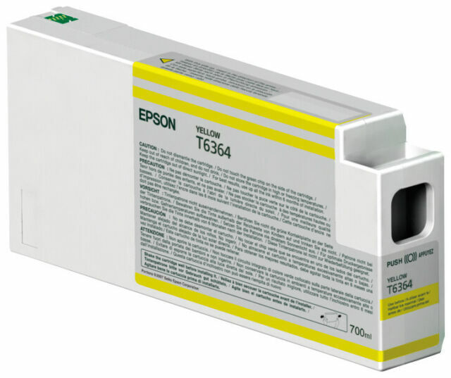 Genuine Epson T6364 Yellow Ink Tank Bag 700ml Stylus Pro 7890 - BB: 05/2022  NEW