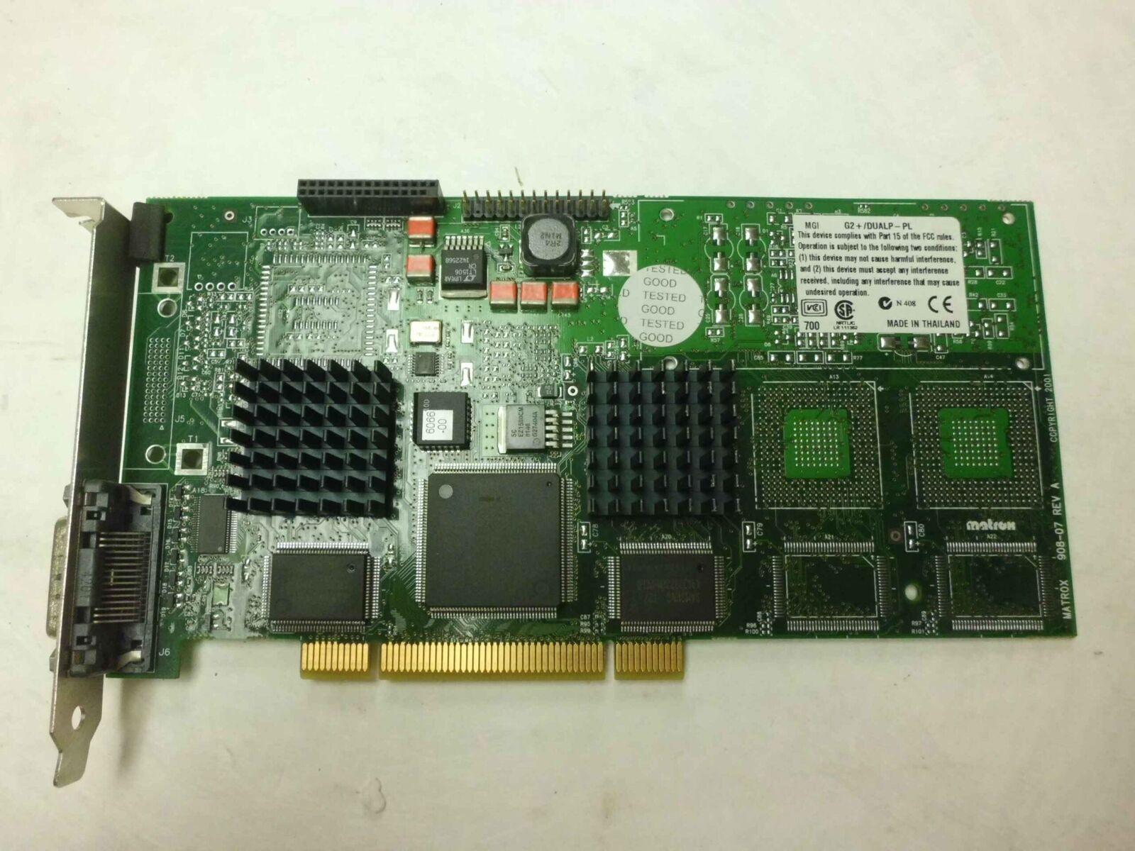 MGI G2+DUALP-PL MATROX PCI G200 16MB VIDEO CARD DUAL HEAD