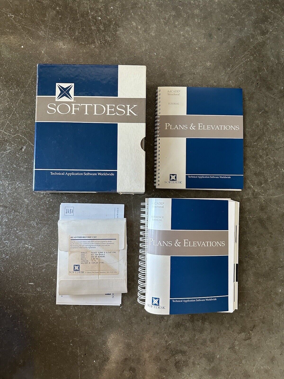Vintage AdCADD Autodesk Softdesk Plans & Elevations DOS Windows Ver. 12.10