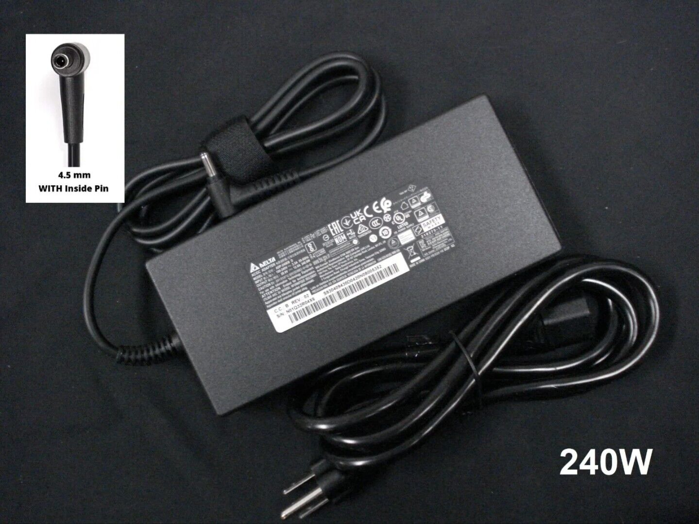 Genuine Delta ADP-240EB D Laptop Power Supply 240W Charger Adapter 4.5*3.0mm