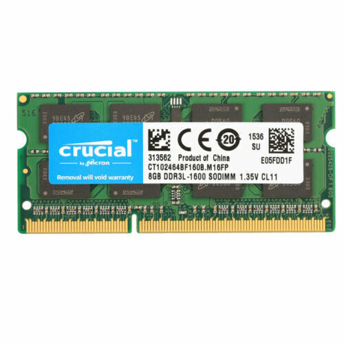 Crucial DDR3 DDR3L 4GB 8GB 1.5V 1.35V SO-DIMM RAM Memory for Laptop Notebook