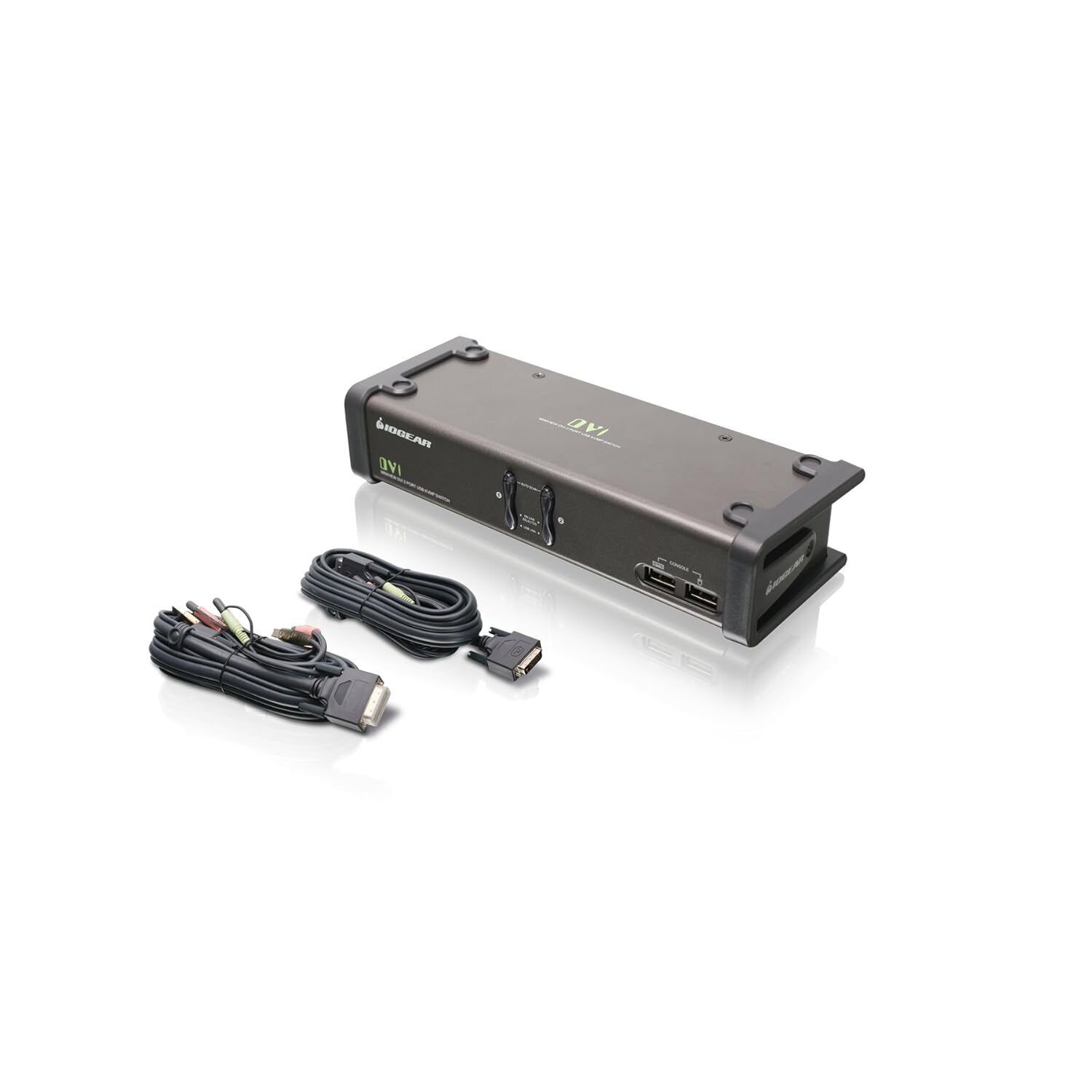 IOGEAR 2-Port DVI KVMP Switch w/Full Set of Cables, (GCS1102 TAA Compliant), B