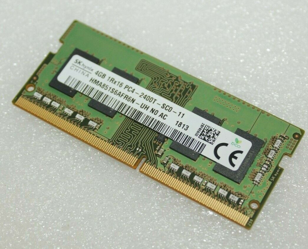 SkHynix 4GB 1Rx16 PC4-2400T DDR4 Laptop Memory Ram P/N HMA851S6AFR6N-UH Grade A