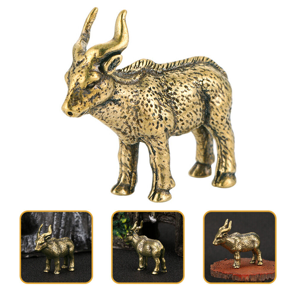  Small Antelope Decor Dorm Wall Toy Animals Brass Craft Statue Tabletop Antique