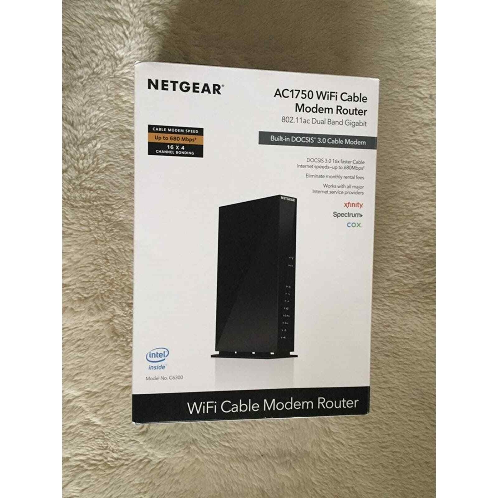NETGEAR AC1750 WiFi DOCSIS 3.0 Cable Modem Router (C6300)