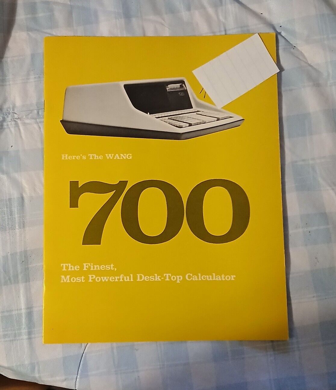 Wang Laboratories 700 Series Calculator Pamphlet Booklet Advertising