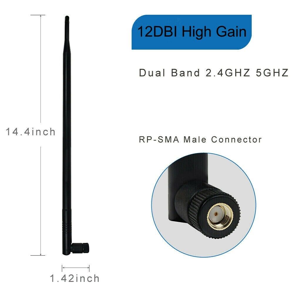Wi-Fi Antenna Indoor Outdoor High Quality Omni-directional 12dBi 2.4GHz