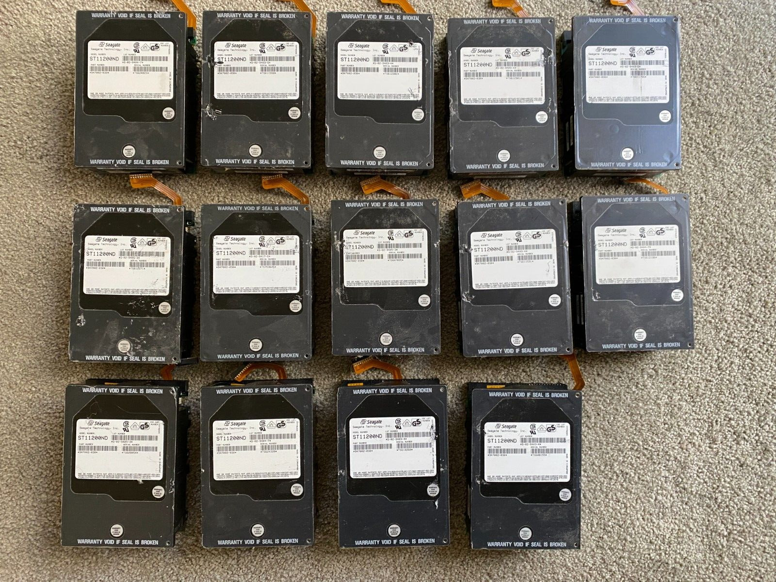 Seagate ST11200ND SCSI hard drive (LOT OF 14) vintage