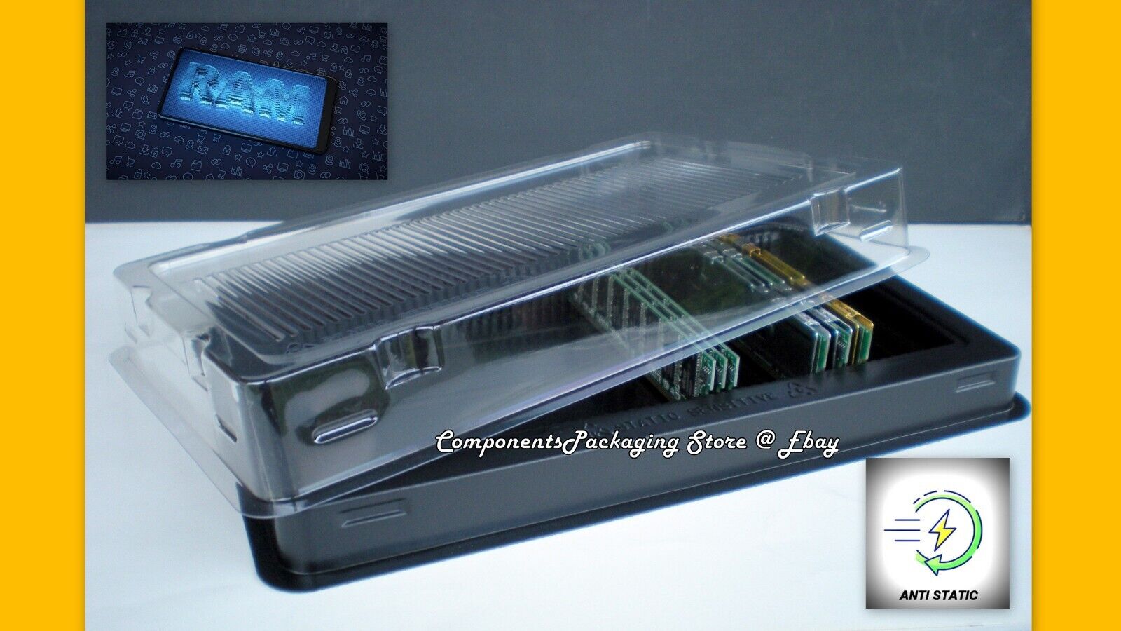 5 - PC DDR RAM Memory 50 Count Per Tray for Packaging Shipping DIMMs - Fits 250