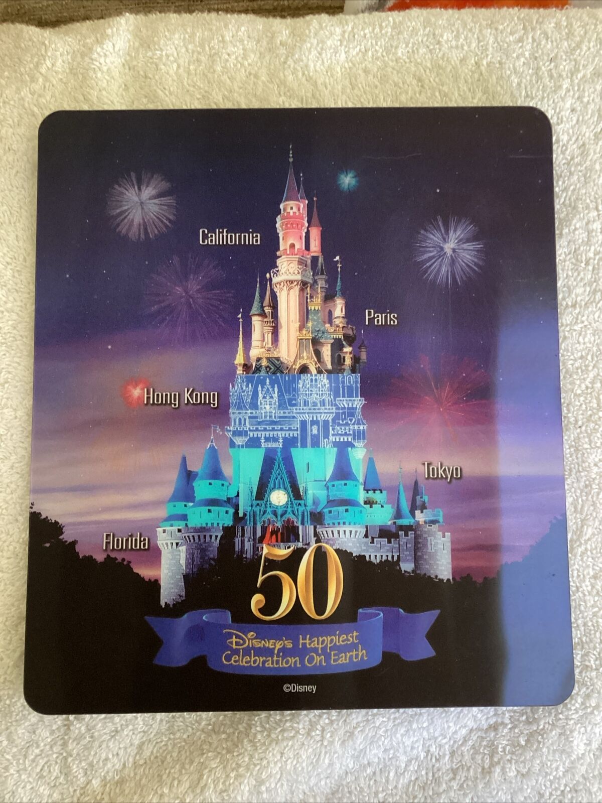 Disney Disneyland Park Sleeping Beauty Cinderella Castle Mousepad Paris Tokyo 50