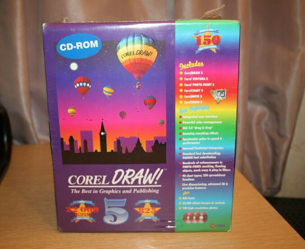 CorelDRAW 5.0 The Best In Graphics Publishing CD-ROM Box SET NEW Vintage
