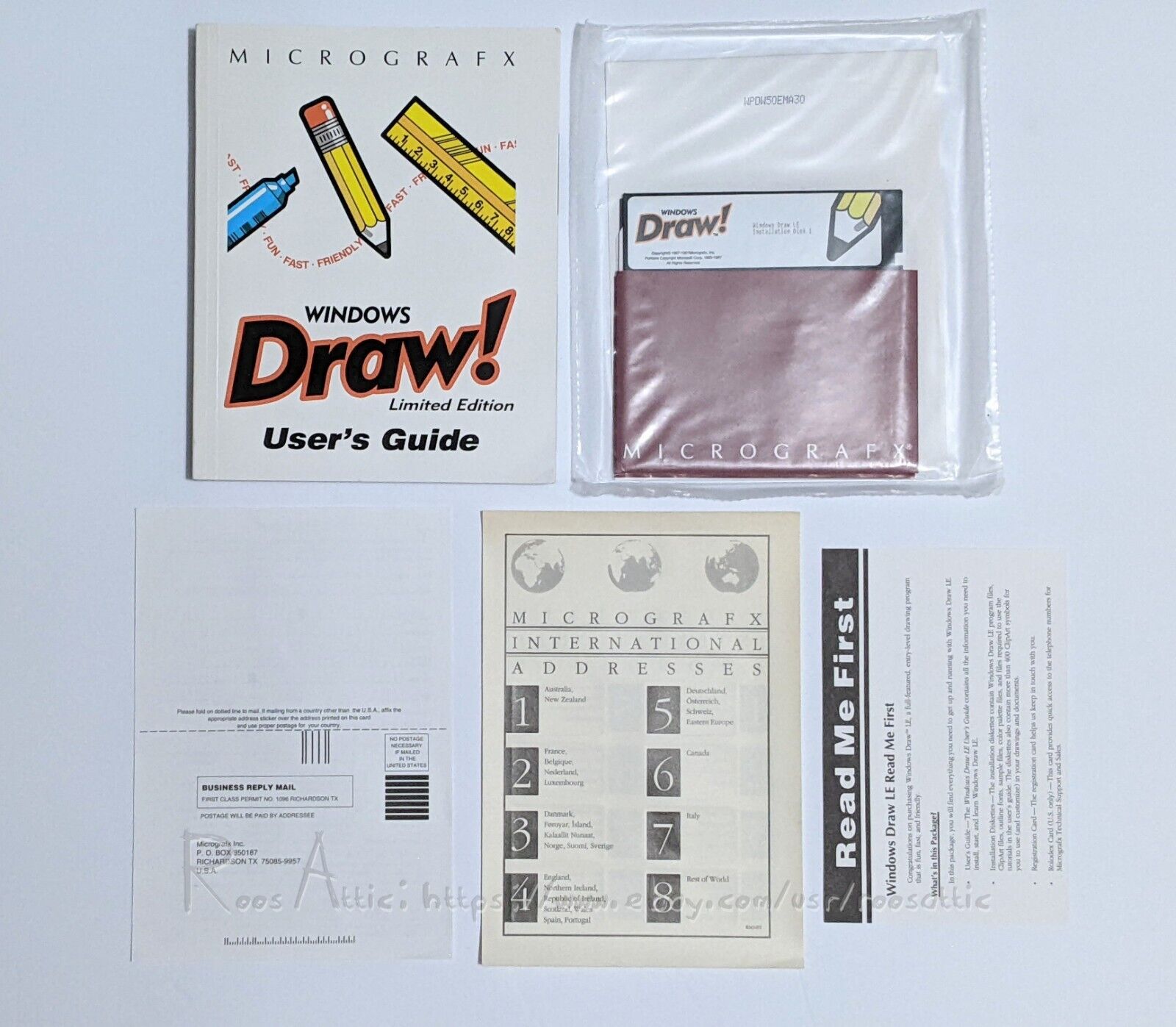 Micrografx Draw Limited Edition 1991 NEW / Open Box: Vintage Windows Software