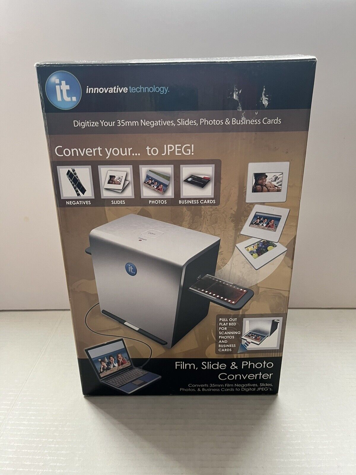 IT Innovative Technology Film Slide Photo JPEG Converter Scanner ITNS-500 PC New