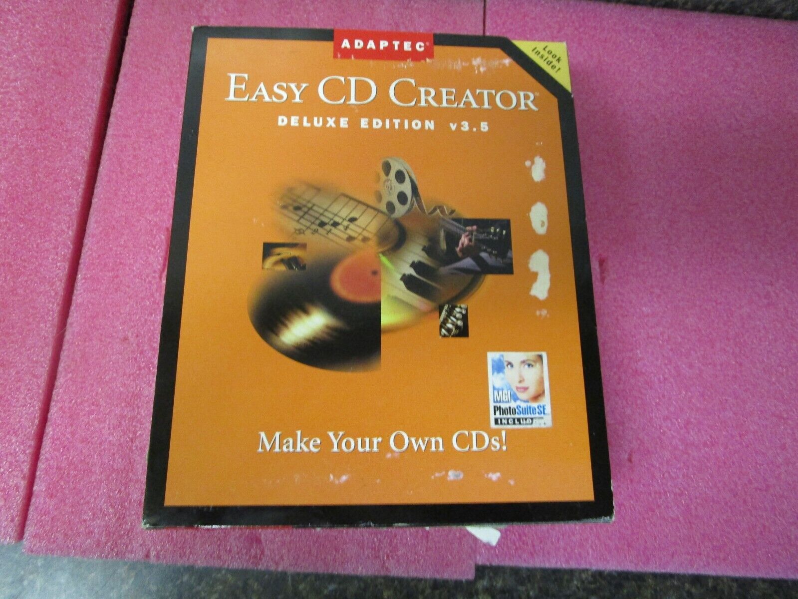 Vintage 1998 ADAPTEC Deluxe Edition Easy CD Creator Deluxe v3.5 Factory Sealed