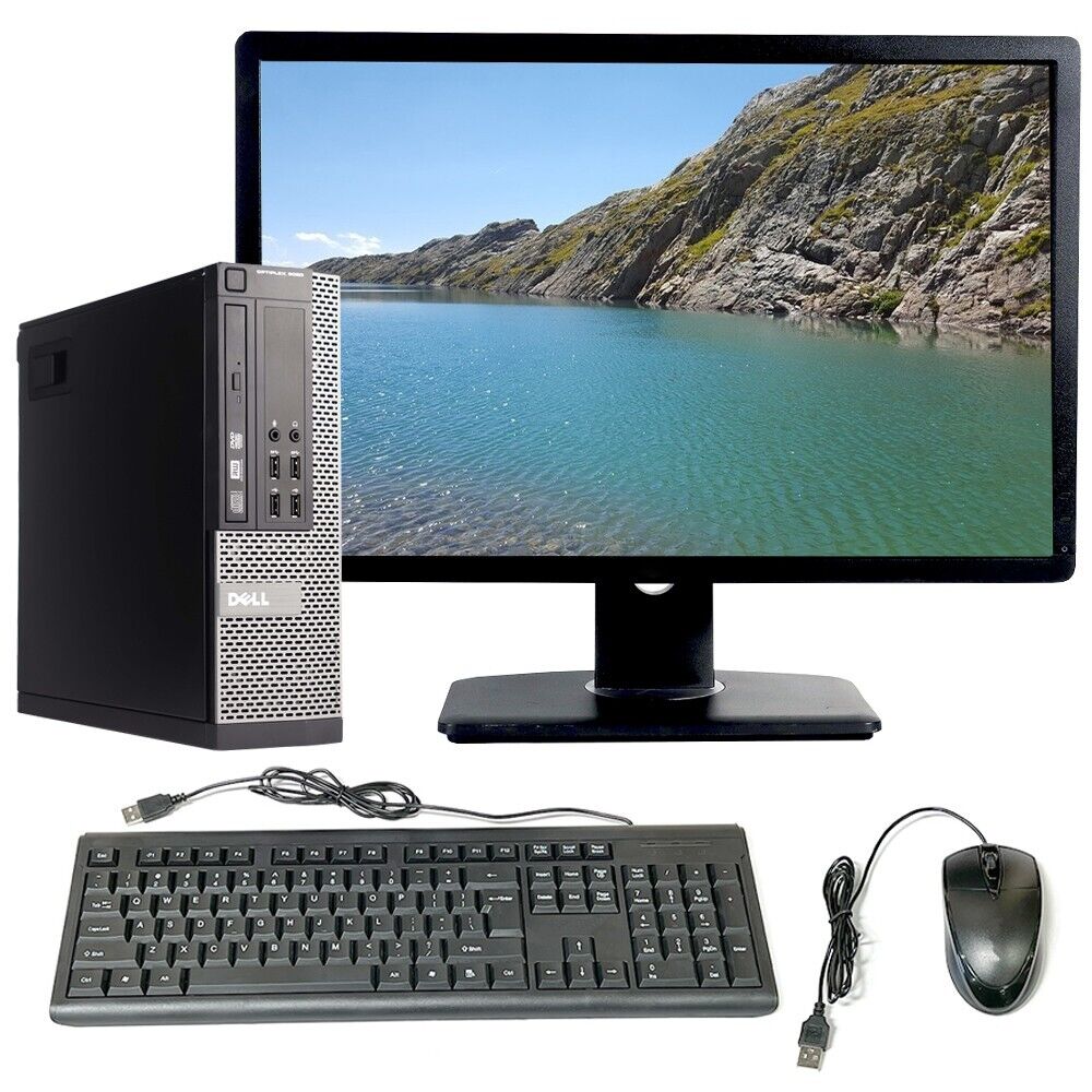 Dell Desktop Computer Core i5 16GB 500GB SSD 22in LCD Windows 10 Pro PC Wi-Fi