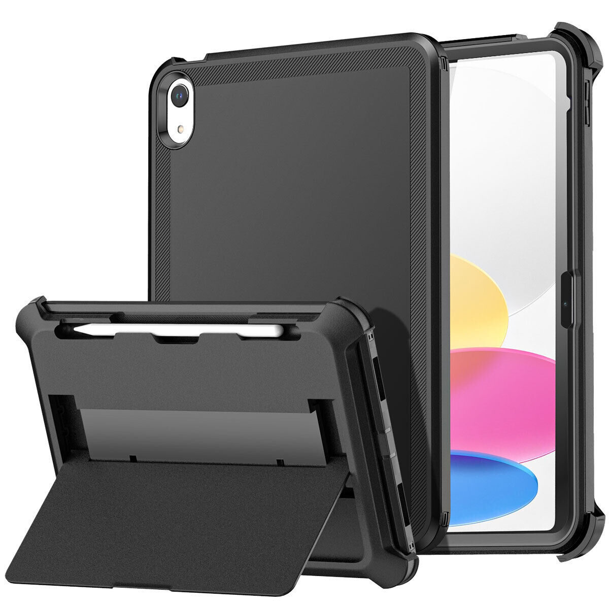 For iPad 10th Generation Case Shockproof Heavy Duty Cover with Screen Protector