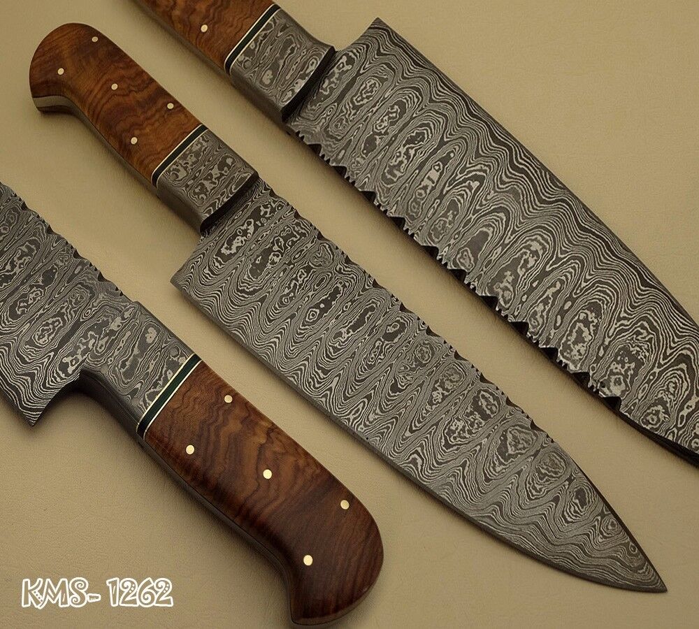 BEAUTIFUL HAND MADE DAMASCUS STEEL HUNTING / KITCHEN / CHEF KNIFE BY KNIFE MAKER