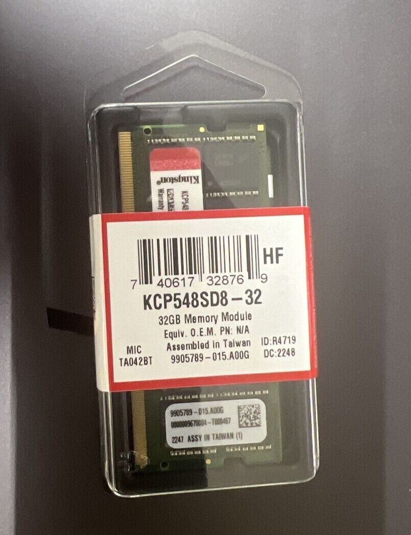 32GB RAM DDR5 Kingston KCP548SD8-32 Laptop Memory *BRAND NEW*