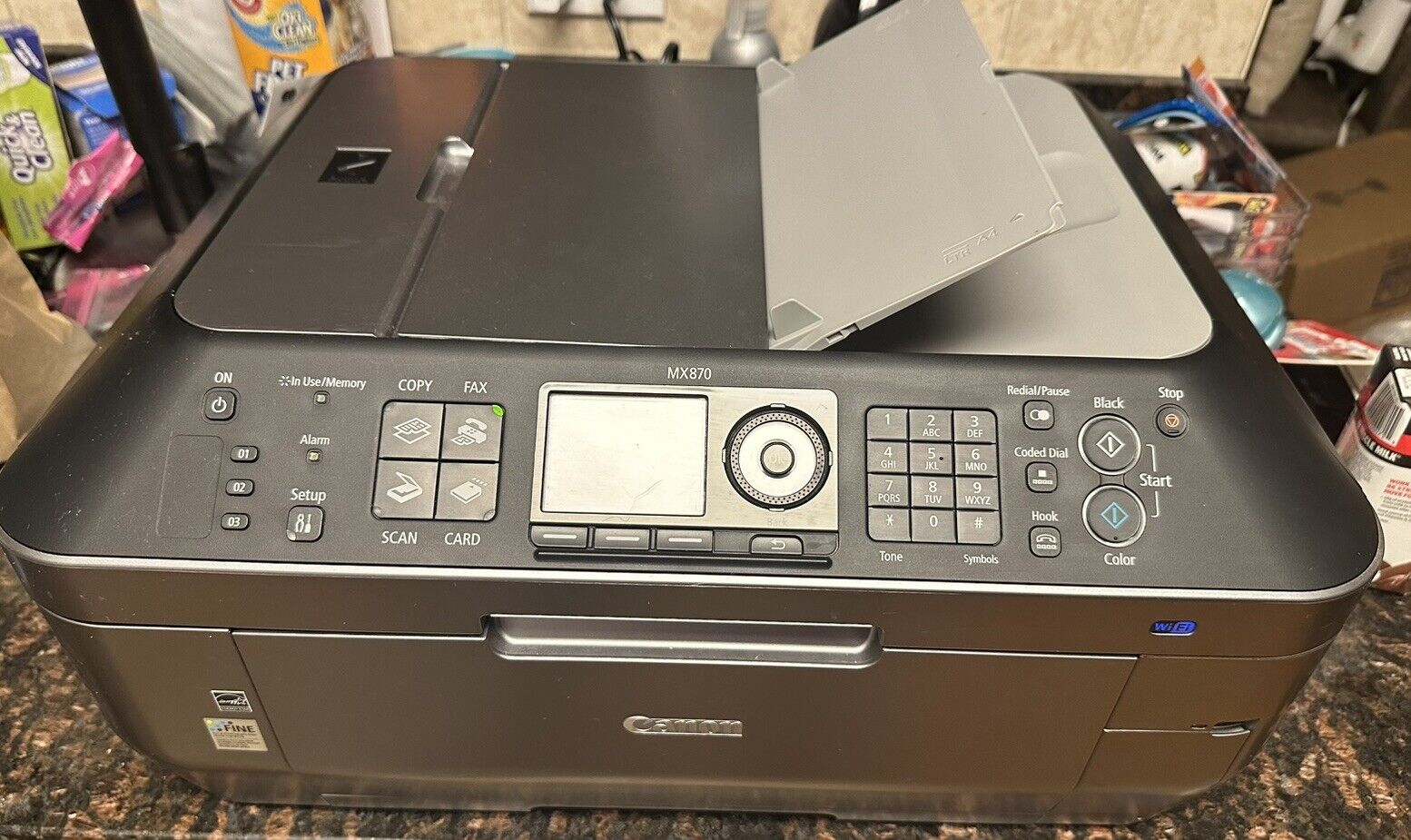 Canon PIXMA MX870 All-In-One Inkjet Printer Fax Scan Copy Wireless W/ink Works