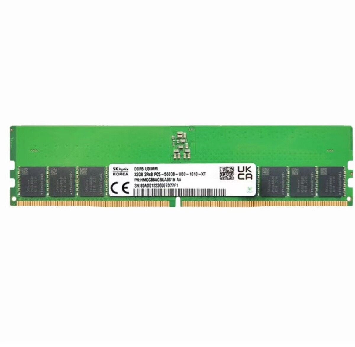 SK Hynix 32GB DDR5 5600MHz PC5-44800 2RX8 UDIMM DesktoMemory Ram HMCG88AGBUA081N
