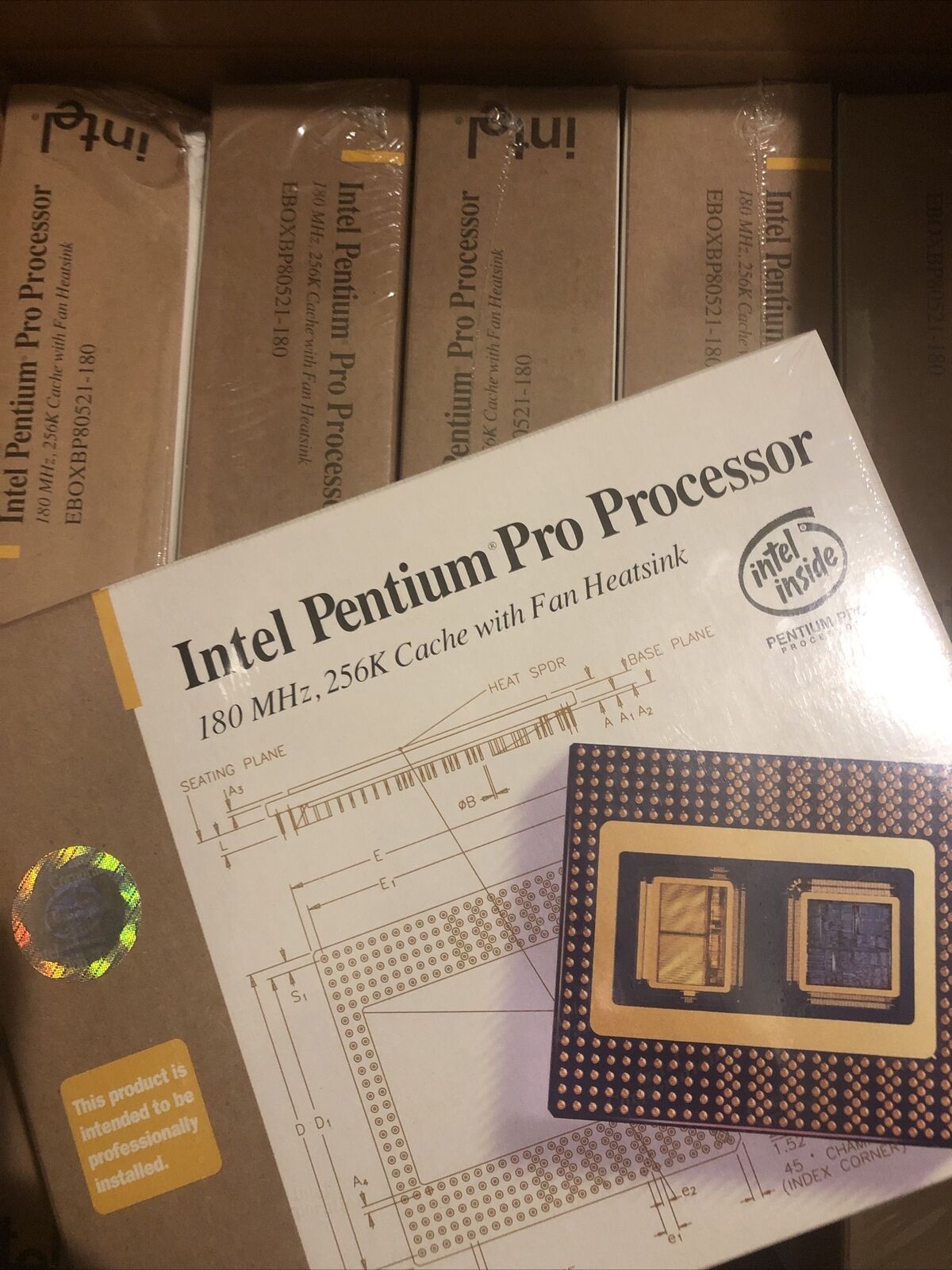 NEW Vintage Intel Pentium Pro Processor 180MHz CPU Sealed Retail Boxed 1996